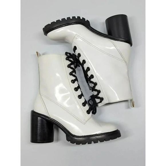 Marc Jacobs Women's Ryder White Leather High-Heel Booties Size 38 EU (MSRP $495) - Picture 7 of 12